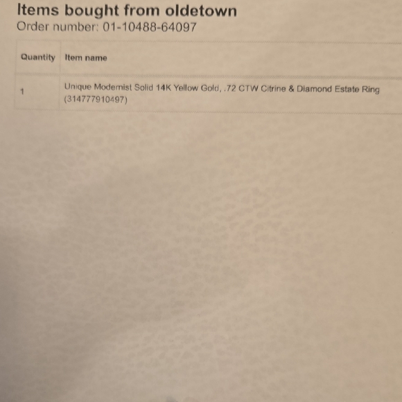 Unique Modernist 14k Yellow Gold, Citrine And Diamond Ring Sz 5 - Picture 5 of 5